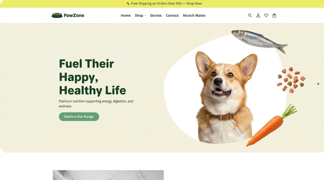 Pet Product Layout